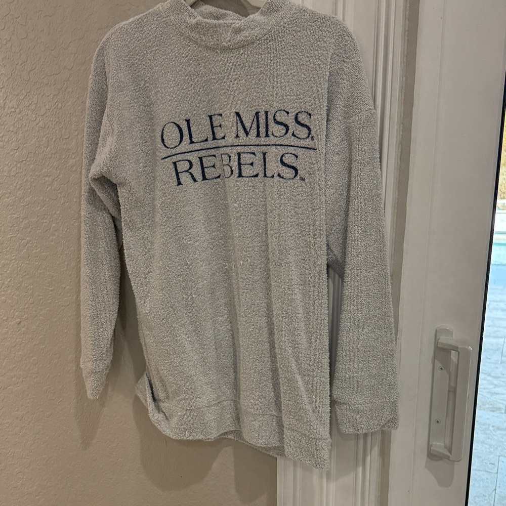 Women's Gray Ole Miss Rebels Turtleneck Sweater